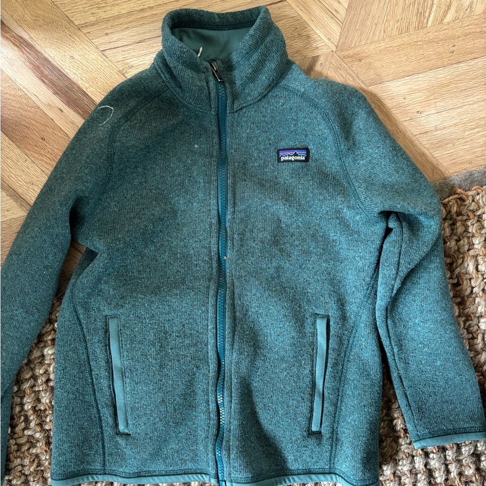Kids Patagonia Teal Fleece Jacket